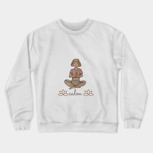 meditating girl Crewneck Sweatshirt